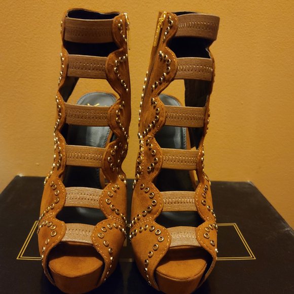 Brown Colin Stuart Stiletto Booties - NIB - Size 7 Womens - Picture 6 of 15